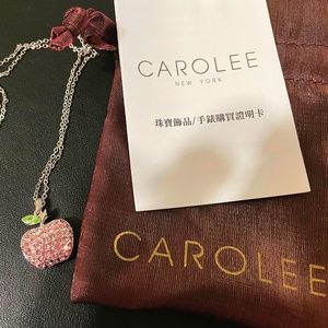 Carolee Apple Crystal Pave Rhinestone Pendant
